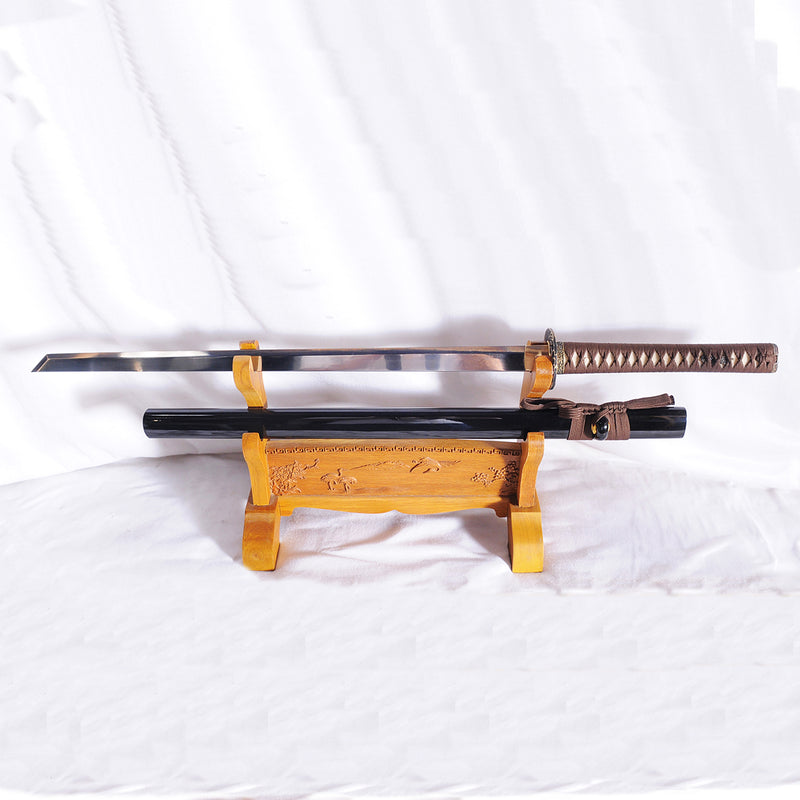 Handgeschmiedete japanische Ninja Chokuto Gerade Klinge Ninjato 1095 Kohlenstoffstahl KIRIHA-ZUKURI Form - COOLKATANA 