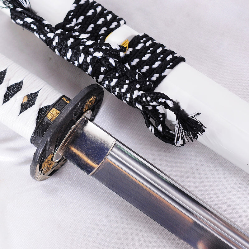 Hand Forged Japanese Ninja Sword 9260 Spring Steel Straight Blade Ninj 