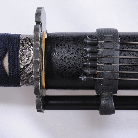 Hand Forged Japanese Ninja Sword Chokuto Damascus Steel With Blowing Needles-COOLKATANA-SL-1072-U