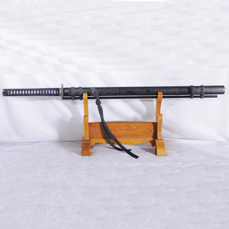Handgeschmiedetes japanisches Ninja-Schwert aus Chokuto-Damaststahl mit Blasnadeln - COOLKATANA 