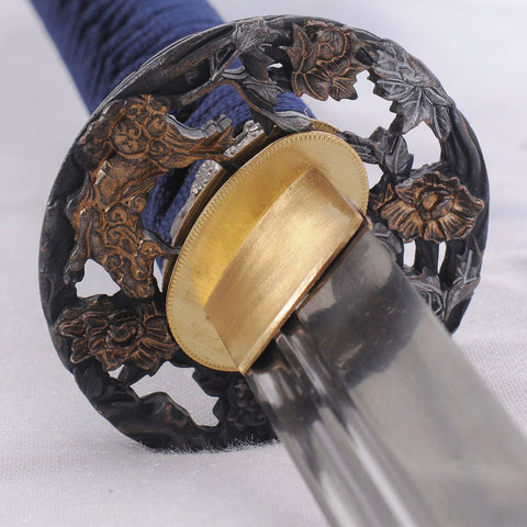 Hand Forged Japanese Ninja Sword Damascus Folded Steel Straight Blade Ninjiato Unokubi-Zukuri-SL-1102QQU-COOLKATANA