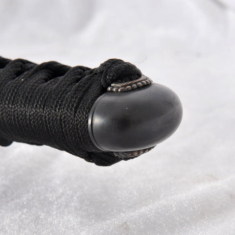 Hand Forged Japanese Ninja Sword Folded Steel Black Blade Iron Square Tsuba Blowing Needles-COOLKATANA-SL-1201-U