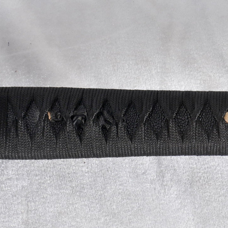 Handgeschmiedetes japanisches Ninja-Schwert Gefalteter Stahl Schwarze Klinge Eisen Quadratische Tsuba-Blasnadeln - COOLKATANA 