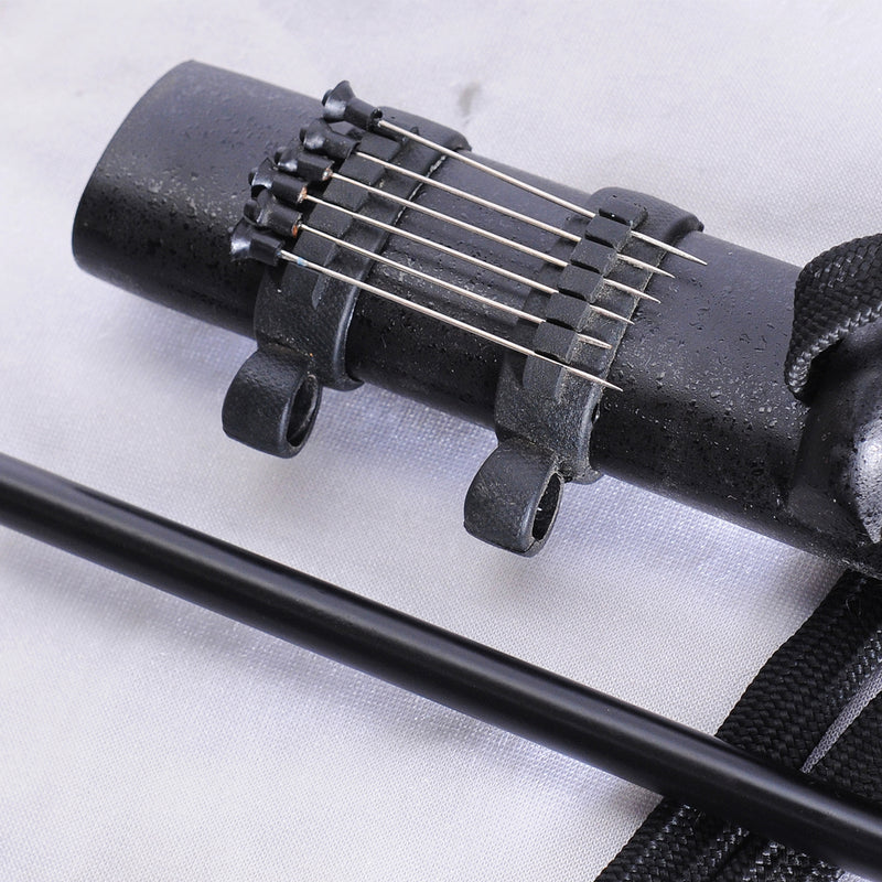 Handgeschmiedetes japanisches Ninja-Schwert, gefaltete schwarze Chokuto-Stahlklinge mit blasenden Nadeln - COOLKATANA 