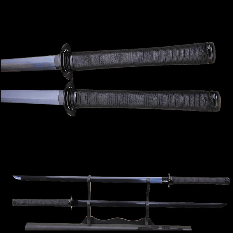 Hand Forged Japanese Ninja Sword Set Gemini Twin Ninjato Folde Steel I 