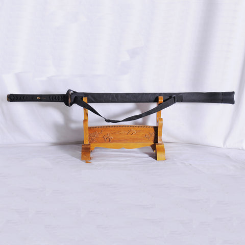 Hand Forged Japanese Ninja Sword Straight Blade 1095 Carbon Steel Clay Tempered KIRIHA-ZUKURI Shape-COOLKATANA-SL-869-U