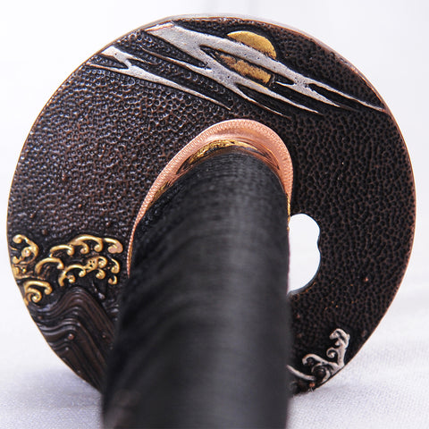 Hand Forged Japanese Ninja Sword Straight Blade 1095 Carbon Steel Clay Tempered KIRIHA-ZUKURI Shape-COOLKATANA-SL-869-U
