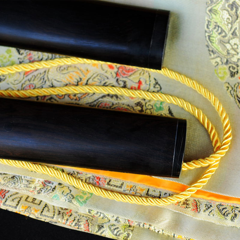 Handgeschmiedetes japanisches Ninjato Katana Schwert Gerade Klinge Shirasaya Chokuto Ebenholz Saya Kombiniertes Material - COOLKATANA 