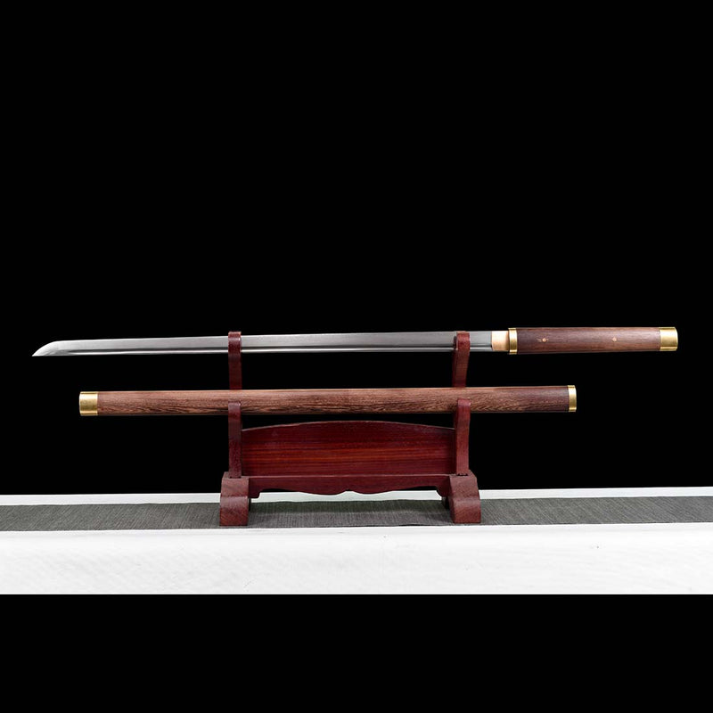 Handgeschmiedetes japanisches Ninjato-Schwert Gefalteter Stahl Gerade Klinge Full Tang - COOLKATANA 