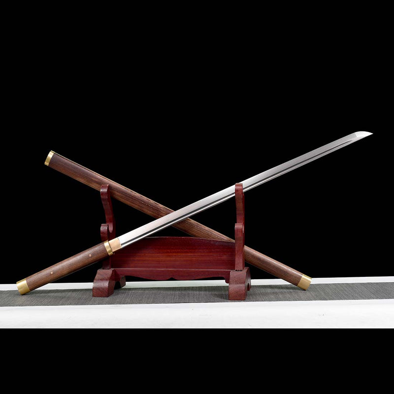 Handgeschmiedetes japanisches Ninjato-Schwert Gefalteter Stahl Gerade Klinge Full Tang - COOLKATANA 