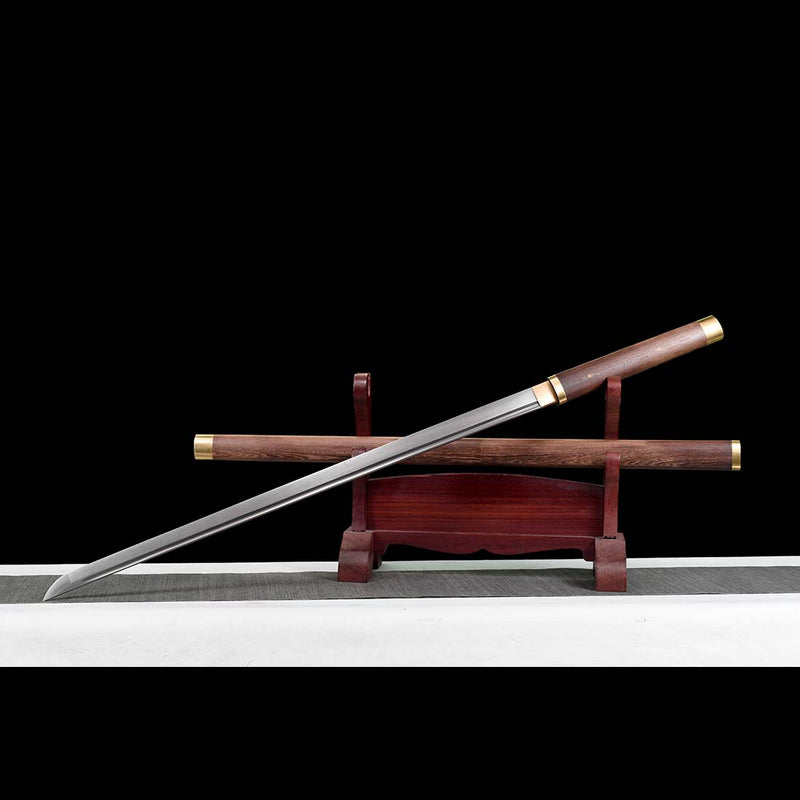 Handgeschmiedetes japanisches Ninjato-Schwert Gefalteter Stahl Gerade Klinge Full Tang - COOLKATANA 