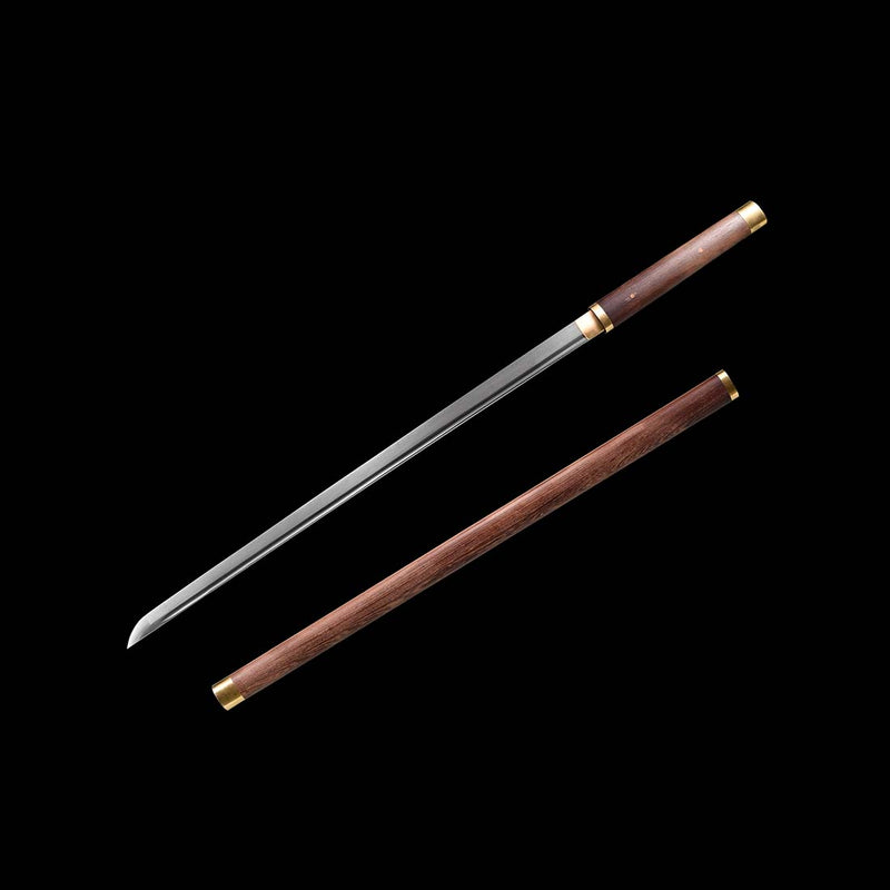 Handgeschmiedetes japanisches Ninjato-Schwert Gefalteter Stahl Gerade Klinge Full Tang - COOLKATANA 
