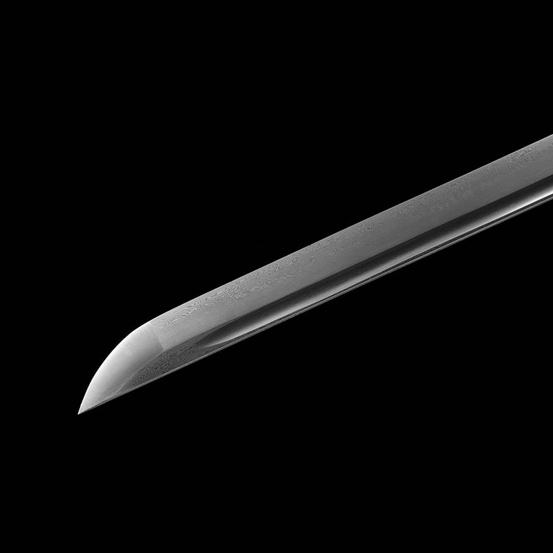 Handgeschmiedetes japanisches Ninjato-Schwert Gefalteter Stahl Gerade Klinge Full Tang - COOLKATANA 
