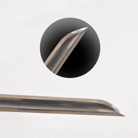 Hand Forged Japanese Ninjato Sword Folded Steel Straight Blade Shirasaya Big BOHI-COOLKATANA-SL-1346-U