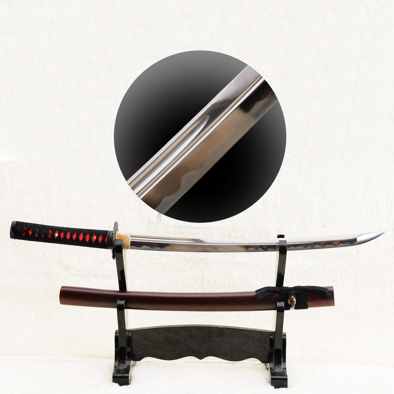 Hand Forged Japanese O-Kissaki Wakizashi 1095 Carbon Steel Sword Unoku 