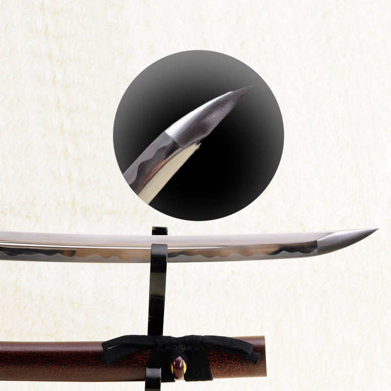 Hand Forged Japanese O-Kissaki Wakizashi 1095 Carbon Steel Sword Unoku 