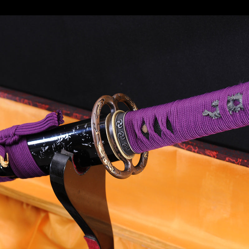 Hand Forged Japanese Samurai Katana Sword 1095 Carbon Steel Clay Tempe 