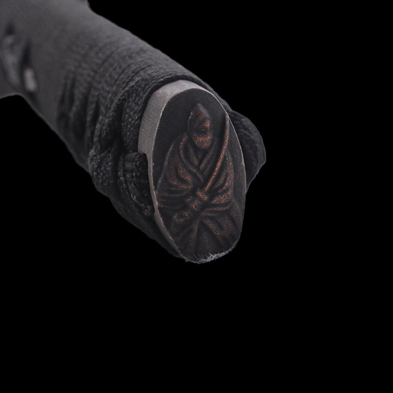 Handgeschmiedetes japanisches Samurai-Katana-Schwert 1095 Kohlenstoffstahl Unokubi-Zukuri-Klinge Handschleifmittel Hamon - COOLKATANA 