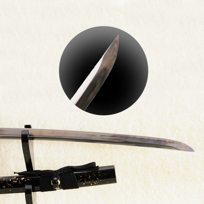 Handgeschmiedetes japanisches Samurai Katana Schwert 1095 Kohlenstoffstahl Unokubi-Zukuri Klinge Eisen Tsuba - COOLKATANA 