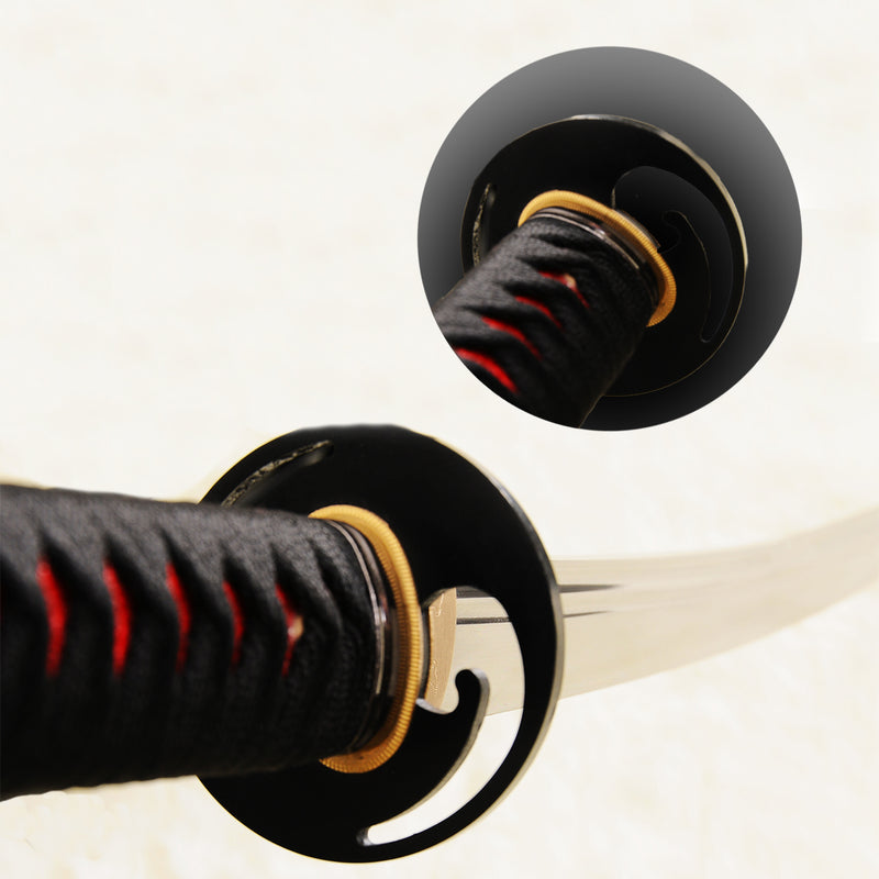 Handgeschmiedetes japanisches Samurai Katana Schwert 1095 Kohlenstoffstahl Unokubi-Zukuri Klinge Eisen Tsuba - COOLKATANA 