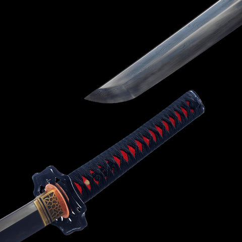 Hand Forged Japanese Samurai Katana Sword 1095 Folded Steel Clay Tempered Full Tang-COOLKATANA-SL-1322-U