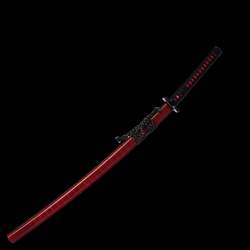 Hand Forged Japanese Samurai Katana Sword 1095 Folded Steel Clay Tempe 