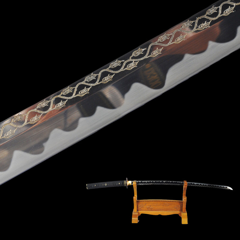 Hand Forged Japanese Samurai Katana Sword 1095 High Carbon Steel Blade 