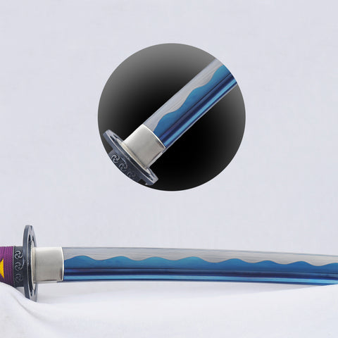 Hand Forged Japanese Samurai Katana Sword 1095 High Carbon Steel Blue Blade-COOLKATANA-SL-1283-U