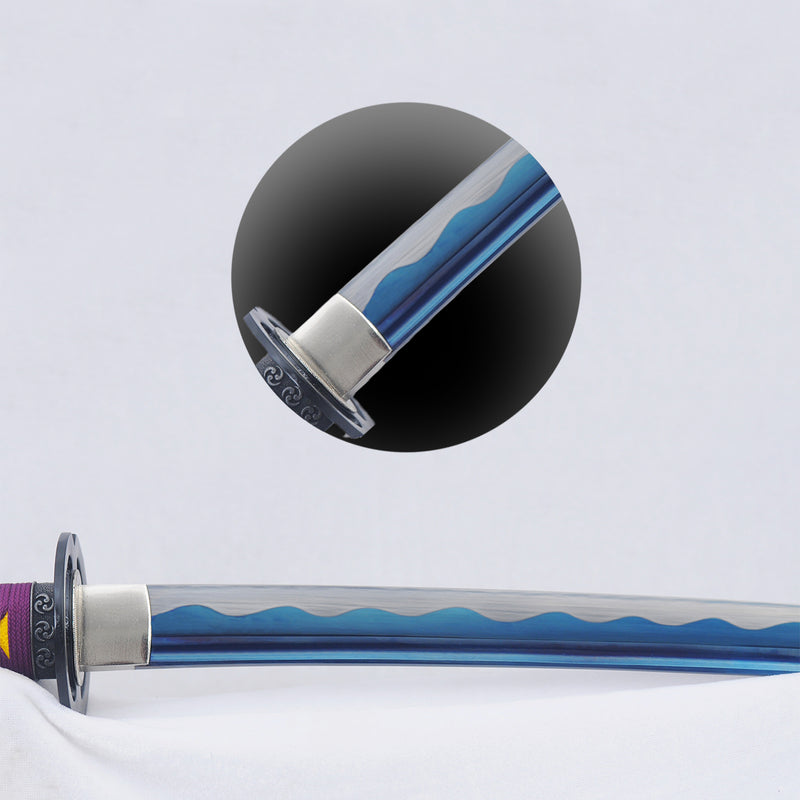 Handgeschmiedetes japanisches Samurai Katana Schwert 1095 Kohlenstoffstahl Blaue Klinge - COOLKATANA 