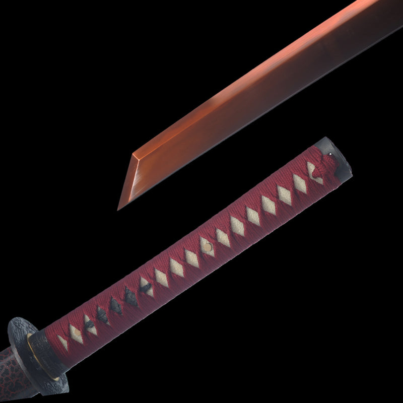 Hand Forged Japanese Samurai Katana Sword 1095 High Carbon Steel Clay  