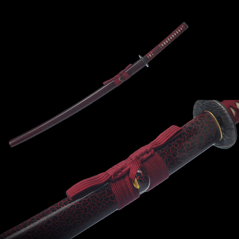Hand Forged Japanese Samurai Katana Sword 1095 High Carbon Steel Clay  