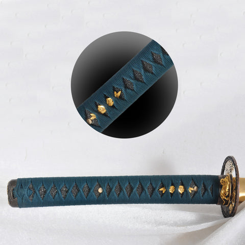 Hand Forged Japanese Samurai Katana Sword 1095 High Carbon Steel Clay Tempered Mirrorlike Blade Tiger Tsuba-COOLKATANA-SL-1200-U