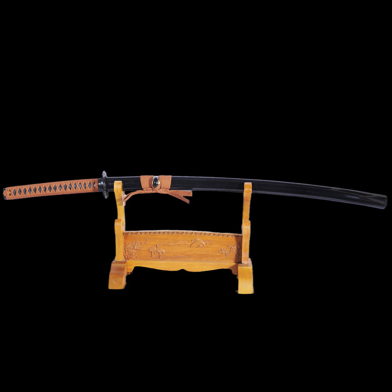 Handgeschmiedetes japanisches Samurai-Katana-Schwert 1095 Kohlenstoffstahl Fake Hamon Full Tang - COOLKATANA 