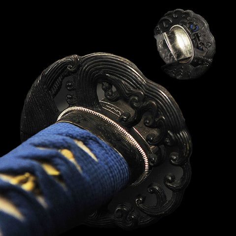 Hand Forged Japanese Samurai Katana Sword 1095 High Carbon Steel Hand-Drawn Wave Saya-COOLKATANA-SL-1404-U
