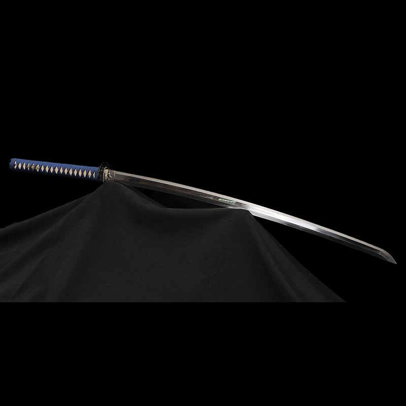 Handgeschmiedetes japanisches Samurai-Katana-Schwert 1095 Hartstahl Handgezeichnete Wellen-Saya - COOLKATANA 