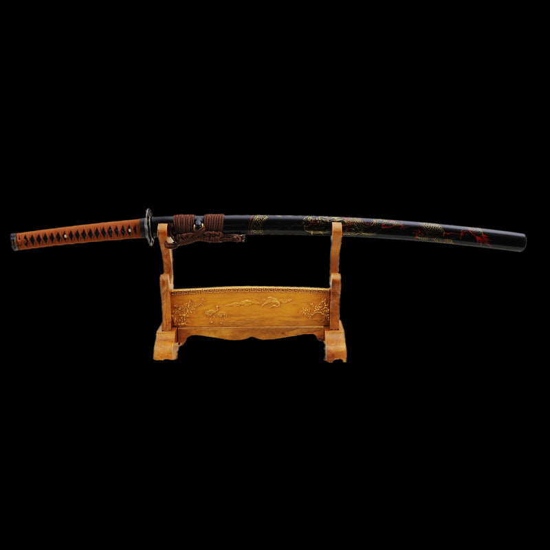 Hand Forged Japanese Samurai Katana Sword Clay Tempered 1095 Carbon St 