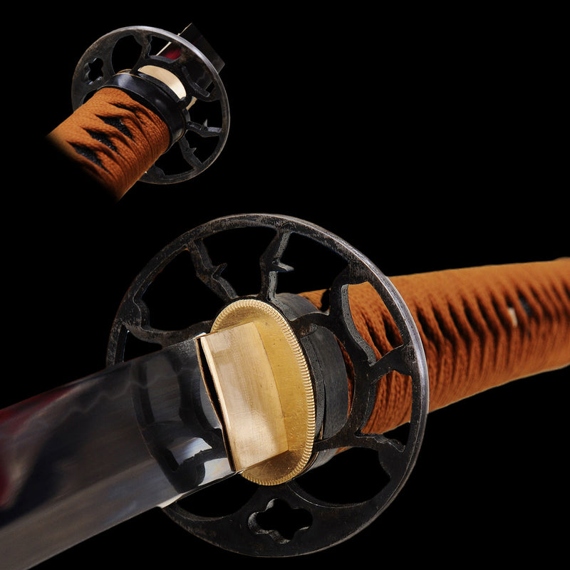 Hand Forged Japanese Samurai Katana Sword Clay Tempered 1095 Carbon St 