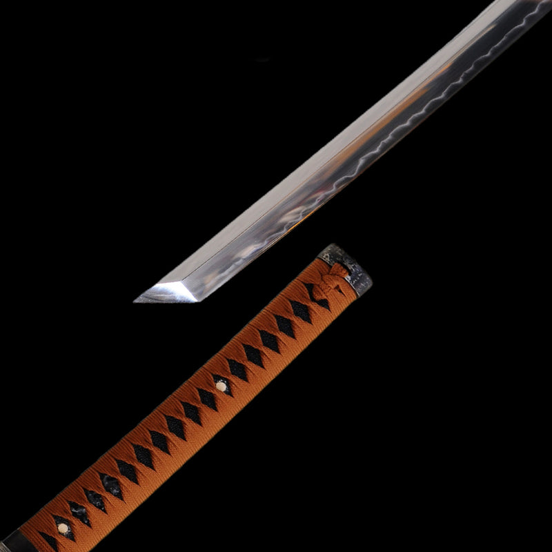 Hand Forged Japanese Samurai Katana Sword Clay Tempered 1095 Carbon St 