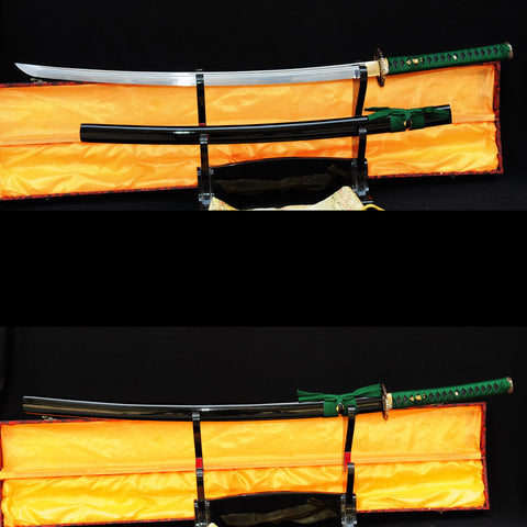 Hand Forged Japanese Samurai Katana Sword Damascus Folded Steel Blade Copper Tsuba-COOLKATANA-SL-357-U