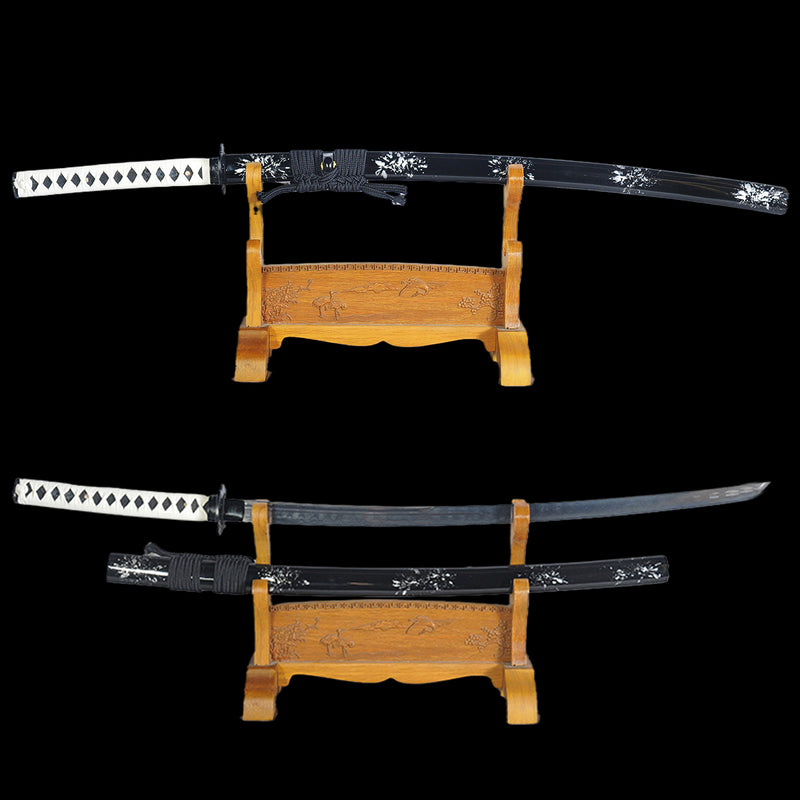 Hand Forged Japanese Samurai Katana Sword Damascus Steel Kiriha-Zukuri 