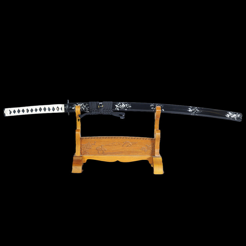 Hand Forged Japanese Samurai Katana Sword Damascus Steel Kiriha-Zukuri 