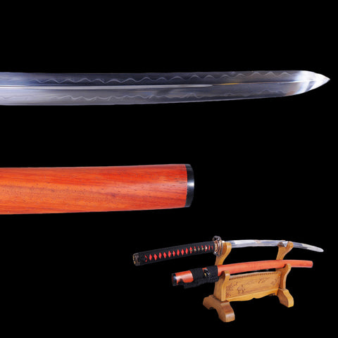 Hand Forged Japanese Samurai Katana Sword Double Edged 1095 High Carbon Steel Clay Tempered-COOLKATANA-SL-1040-U