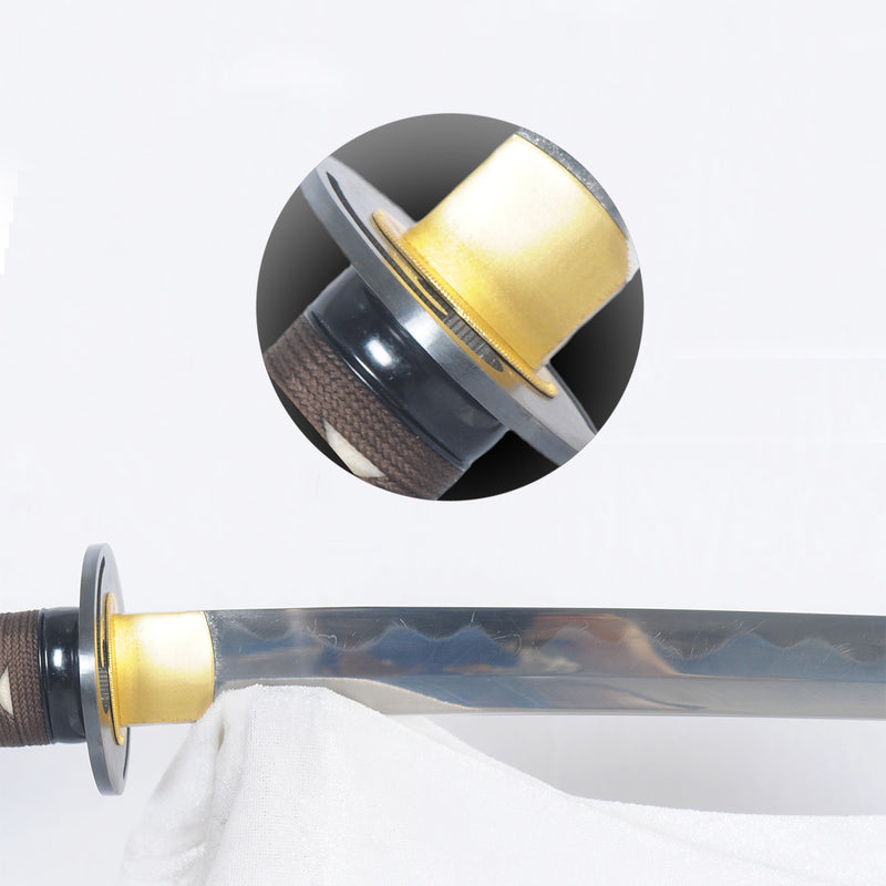 Hand Forged Japanese Samurai Katana Sword Folded Steel Clay Tempered F 