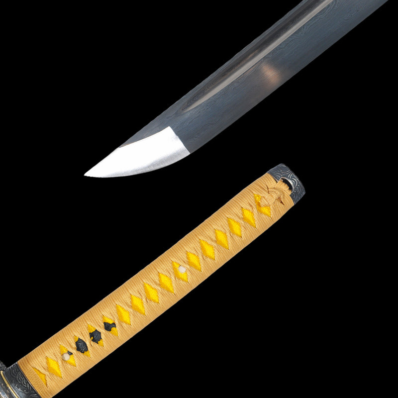 Hand Forged Japanese Samurai Katana Full Tang Folded Steel Katana Sword With Bo-Hi Battle Ready 