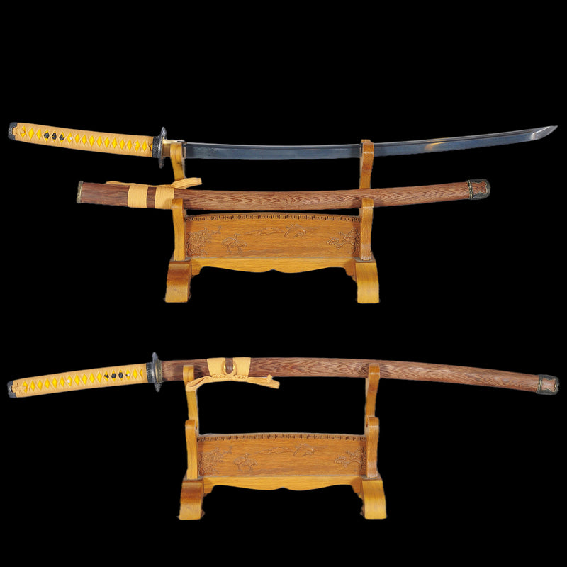 Hand Forged Japanese Samurai Katana Full Tang Folded Steel Katana Sword With Bo-Hi Battle Ready 