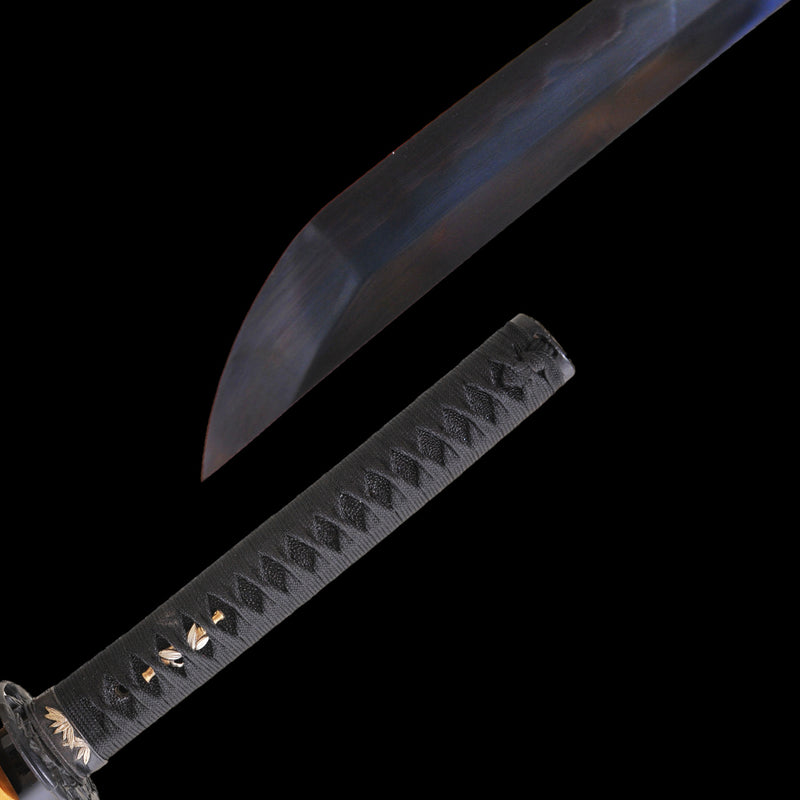 Hand Forged Japanese Samurai Katana Sword Honsanmai Clay Tempered Blac 