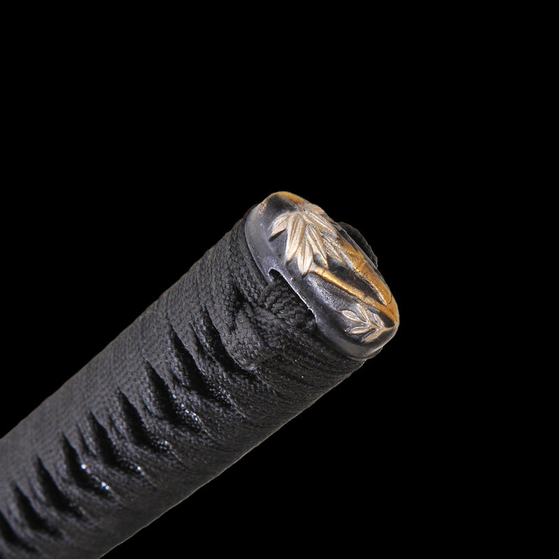 Hand Forged Japanese Samurai Katana Sword Honsanmai Clay Tempered Blac 