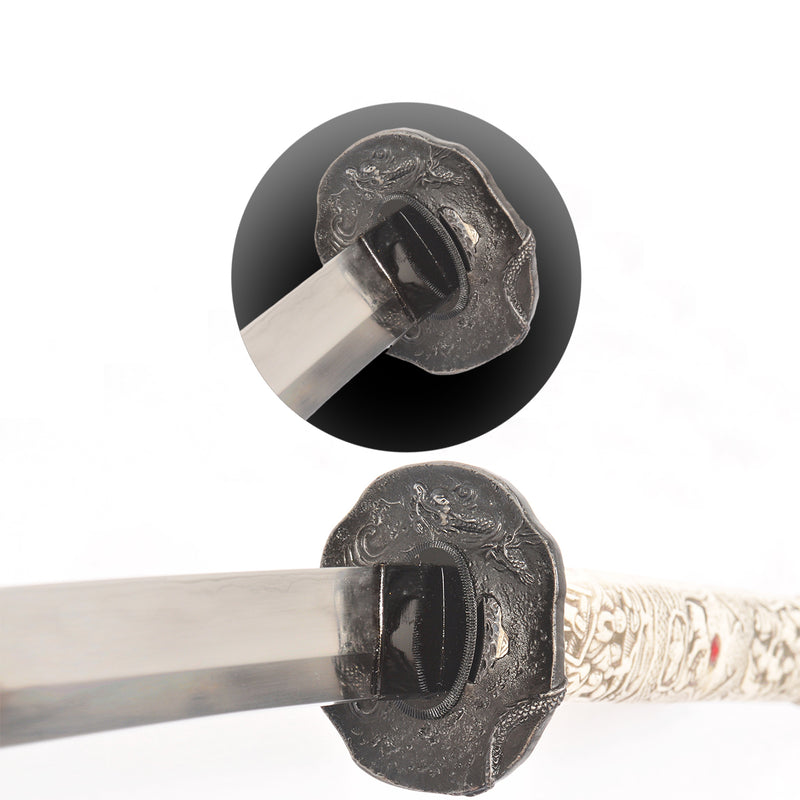 Hand Forged Japanese Samurai Katana Sword Honsanmai Clay Tempered Bone 