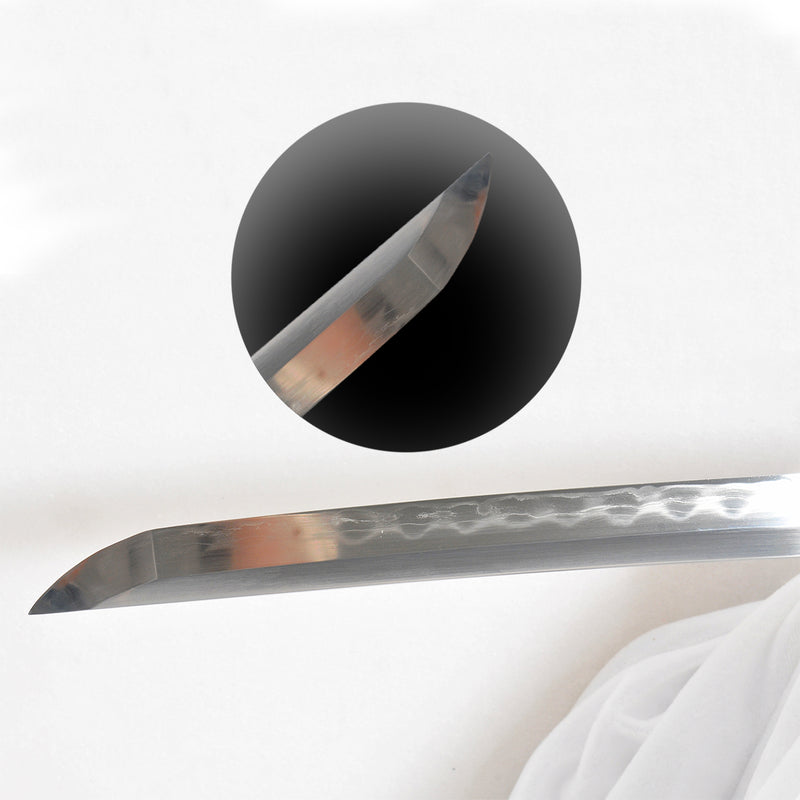 Hand Forged Japanese Samurai Katana Sword Honsanmai Clay Tempered Bone 