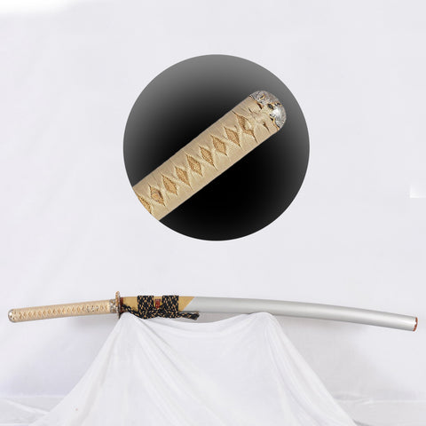 Hand Forged Japanese Samurai Katana Sword Honsanmai Clay Tempered Hazuya Polish Rayskin Saya-COOLKATANA-SL-1362-U